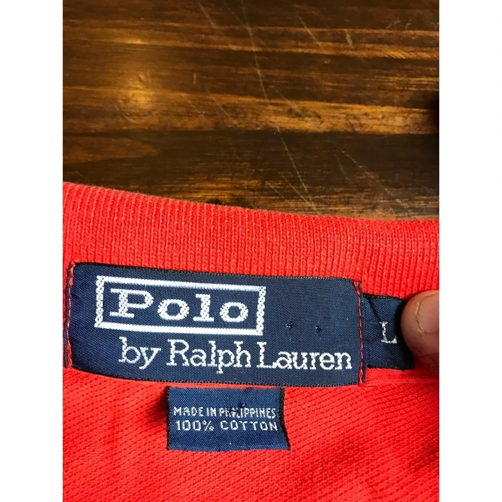 Polo Ralph Lauren Shirt, Men's Size Large, Redish Orange, Polo, Short Sleeve